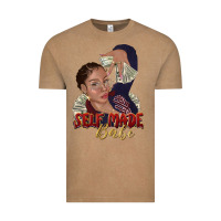 Vintage Coffee self made babe afro black woman Vintage Tee - texasbilliewilder