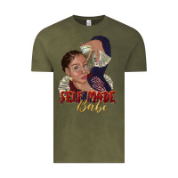 Vintage Olive self made babe afro black woman Vintage Tee - texasbilliewilder