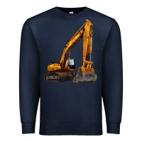 Navy excavator Premium Sweatshirt - LillyAllenDesigns