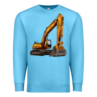 Ocean Blue excavator Premium Sweatshirt - LillyAllenDesigns