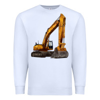 White excavator Premium Sweatshirt - LillyAllenDesigns