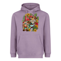 Lavender western gnome truck cactus sunflower Heavyweight Hoodie - BarkalooDesign