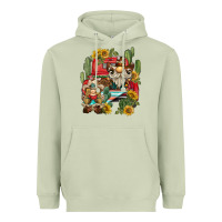 Matcha western gnome truck cactus sunflower Heavyweight Hoodie - BarkalooDesign