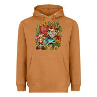 Meerkat western gnome truck cactus sunflower Heavyweight Hoodie - BarkalooDesign