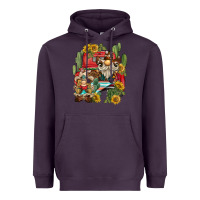 Plum western gnome truck cactus sunflower Heavyweight Hoodie - BarkalooDesign