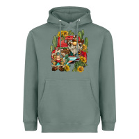 Sage western gnome truck cactus sunflower Heavyweight Hoodie - BarkalooDesign