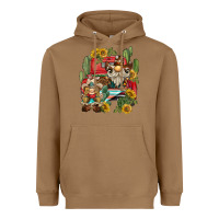 Toasted Coconut western gnome truck cactus sunflower Heavyweight Hoodie - BarkalooDesign