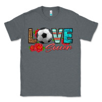 Charcoal Heather love soccer Classic Tee - HRA Design Shop