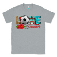 Heather Grey love soccer Classic Tee - HRA Design Shop