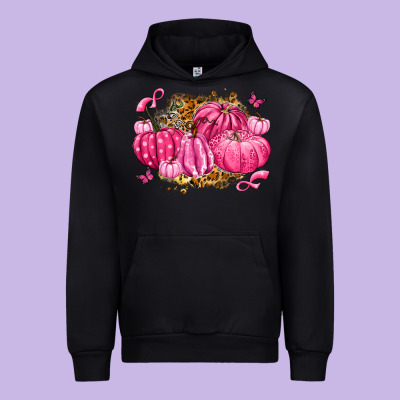 Breast Cancer Awareness Pink Pumpkins Urban Hoodie Designed By Lillyallendesigns