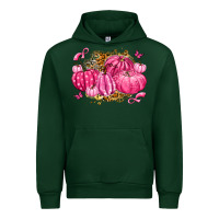Forest Green breast cancer awareness pink pumpkins Urban Hoodie - LillyAllenDesigns