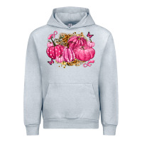 Heather Grey breast cancer awareness pink pumpkins Urban Hoodie - LillyAllenDesigns