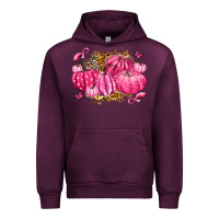 Mauve Wine breast cancer awareness pink pumpkins Urban Hoodie - LillyAllenDesigns