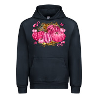 Navy breast cancer awareness pink pumpkins Urban Hoodie - LillyAllenDesigns
