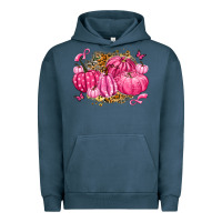 Pigment Midnight Navy breast cancer awareness pink pumpkins Urban Hoodie - LillyAllenDesigns