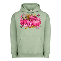Pigment Oil Green breast cancer awareness pink pumpkins Urban Hoodie - LillyAllenDesigns