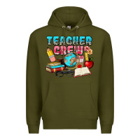 Army Green teacher crew Premium Hoodie - NancyCooperArtShop
