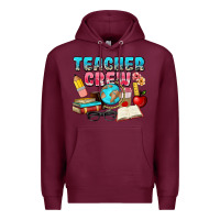 Burgundy teacher crew Premium Hoodie - NancyCooperArtShop