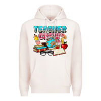 Pale Pink teacher crew Premium Hoodie - NancyCooperArtShop