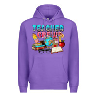 Purple teacher crew Premium Hoodie - NancyCooperArtShop