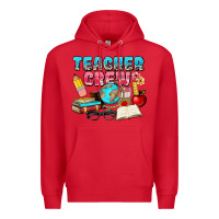 Red teacher crew Premium Hoodie - NancyCooperArtShop