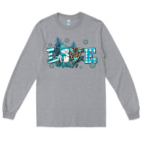 Heather Grey love winter Long Sleeve Tee - AdoDesignShop