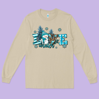 Love Winter Long Sleeve Tee Designed By Adodesignshop