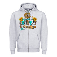 Heather Grey raised on country and sunshine Zipper Hoodie - AdoDesignShop