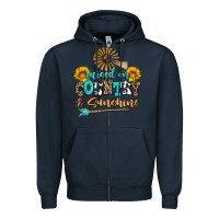 Navy raised on country and sunshine Zipper Hoodie - AdoDesignShop