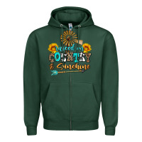 Sports Green raised on country and sunshine Zipper Hoodie - AdoDesignShop