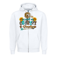 White raised on country and sunshine Zipper Hoodie - AdoDesignShop