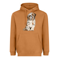Meerkat Shih Tzu Dog Heavyweight Hoodie - LillyAllenDesigns