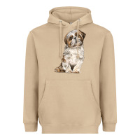 Mushroom Shih Tzu Dog Heavyweight Hoodie - LillyAllenDesigns