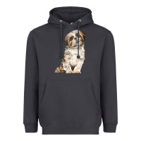 Smoke Shih Tzu Dog Heavyweight Hoodie - LillyAllenDesigns
