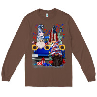 Chestnut 4th of July gnomes truck Long Sleeve Tee - CowGirlArtShop