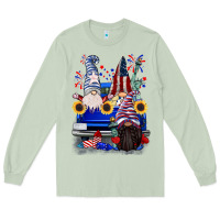 Matcha 4th of July gnomes truck Long Sleeve Tee - CowGirlArtShop