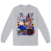 Moon Dust 4th of July gnomes truck Long Sleeve Tee - CowGirlArtShop