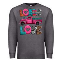 Charcoal Heather loads of love valentine's day truck Premium Sweatshirt - Jasminsmagicworld
