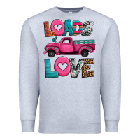Heather Grey loads of love valentine's day truck Premium Sweatshirt - Jasminsmagicworld