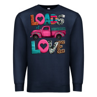 Navy loads of love valentine's day truck Premium Sweatshirt - Jasminsmagicworld