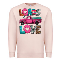 Pale Pink loads of love valentine's day truck Premium Sweatshirt - Jasminsmagicworld
