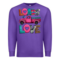 Purple loads of love valentine's day truck Premium Sweatshirt - Jasminsmagicworld