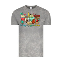 Cloud Rock 100 days of coffee and chaos coffee cups Vintage Tee - Zillion Design Studio