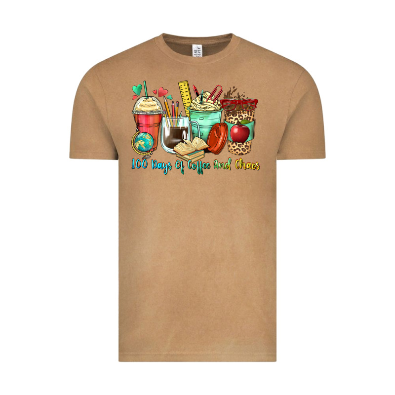 100 Days Of Coffee And Chaos Coffee Cups Vintage Tee by Zillion Design Studio | Teevron