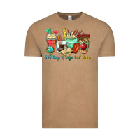 Vintage Coffee 100 days of coffee and chaos coffee cups Vintage Tee - Zillion Design Studio