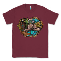 Burgundy western design Classic Tee - SublimationCraftShop