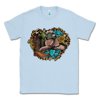 Dusty Blue western design Classic Tee - SublimationCraftShop