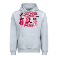 Heather Grey in october we wear pink Urban Hoodie - LillyAllenDesigns