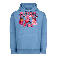 Pigment Pebble Blue in october we wear pink Urban Hoodie - LillyAllenDesigns