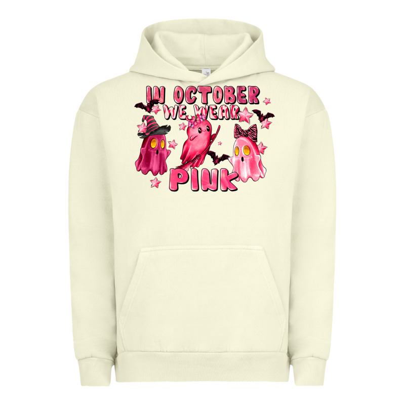In October We Wear Pink Urban Hoodie by LillyAllenDesigns | Teevron